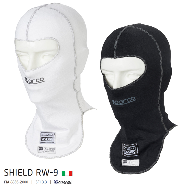 SPARCO スパルコ フェイスマスク SHIELD お値打ち価格で RW-9 1ホール FIA公認8856-2000 最前線の 001494_ バラクラバ