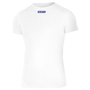 SPARCO �X�p���R B-ROOKIE T-SHIRT �V���[�g�X���[�u �z���C�g ���� �A���_�[�E�F�A ���[�V���O�J�[�g�p (002204BI)