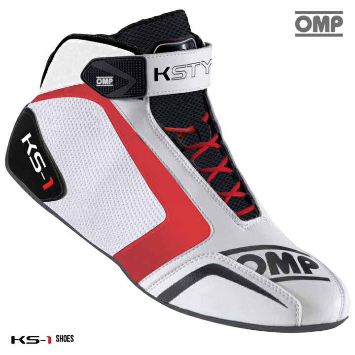 楽天市場】在庫限り：OMP KS-1 SHOES ホワイト×ブラック×レッド 