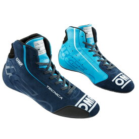 OMP TECNICA SHOES ネイビーブルー×シアン(244) レーシングシューズ FIA公認8856-2018 (IC0-0836-A01-244) MY2025