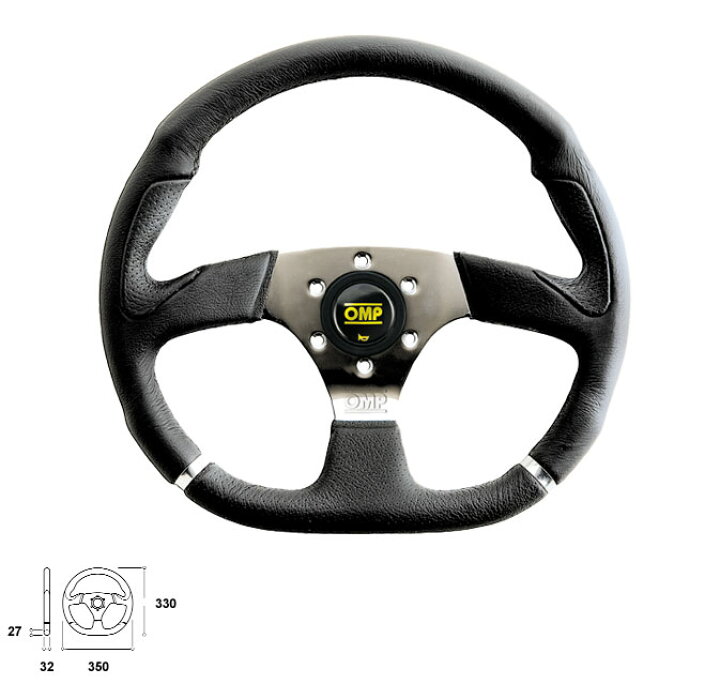 楽天市場】OMP ステアリング OD2018LN CROMO クロモ D型(350mm×330mm 
