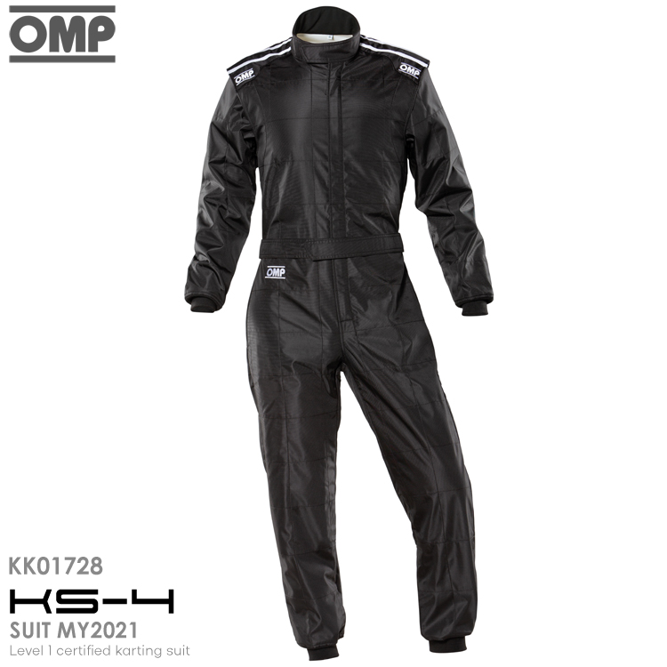 OMP KS-4 SUIT MY2021 ブラック(071) レーシングスーツ レーシングカート・走行会用 CIK-FIA LEVEL 1 (KK/01728/071)