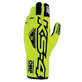 OMP KS-4 GLOVE イエロー レーシンググローブ MY2023 レーシングカート・走行会用 (KB0-2750-A01-059)