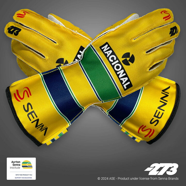 楽天市場】-273 レーシンググローブ AYRTON SENNA イエロー YELLOW 