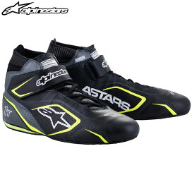 アルパインスターズ レーシングシューズ TECH1 T v3 SHOES ブラック×グレー×イエロー (1055) FIA8856-2018公認モデル AUTO RACING SHOES (2710022-1055) MY2022