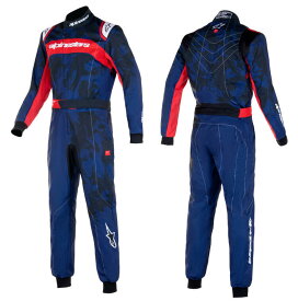 2024NEWモデル アルパインスターズ KMX-9 V3 GRAPHIC5 SUIT ネイビー×レッド (7138) レーシングスーツ レーシングカート用 FIA 8877-2022 Grade1 Homologation Standard (3358024-7138) MY2024