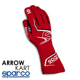 SPARCO スパルコ ARROW KART レッド×ホワイト レーシンググローブ レーシングカート・走行会・スポーツ走行用 (002557_RSBI)