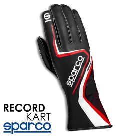 SPARCO スパルコ RECORD KART ブラック×レッド レーシンググローブ レーシングカート・走行会・スポーツ走行用 (002555_NRRS)