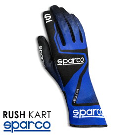 SPARCO スパルコ RUSH KART ネイビーブルー×ブラック レーシンググローブ レーシングカート・走行会・スポーツ走行用 (002556_BXNR)