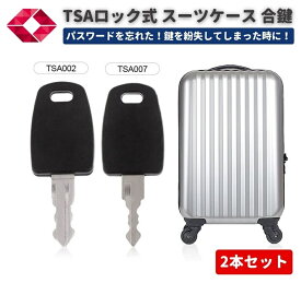 TSA002 TSA007 ユニバーサル マスターキー 合鍵 スーツケース キャリーケース バッグ 鍵 TSA ロックキー 旅行 トラベル 手荷物検査 2本セット