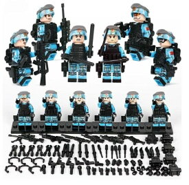 【お買い物マラソン 当店全品ポイント5倍】 MOC LEGO レゴ ブロック 互換 ARMY ロシア軍特殊部隊 アンチテロ部隊 カスタム ミニフィグ 6体セット 大量武器 装備 兵器付き
