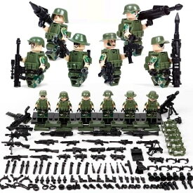 MOC LEGO レゴ ブロック 互換 ARMY WW2 ロシア軍特殊部隊 ジャングル戦 カスタム ミニフィグ 6体セット 大量武器 装備 兵器付き