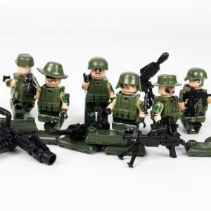 MOC LEGO レゴ ブロック 互換 ARMY WW2 ロシア軍特殊部隊 ジャングル戦 カスタム ミニフィグ 6体セット 大量武器 装備 兵器付き  | MONO BASE