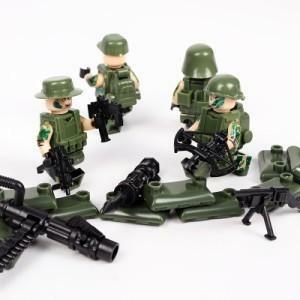 MOC LEGO レゴ ブロック 互換 ARMY WW2 ロシア軍特殊部隊 ジャングル戦 カスタム ミニフィグ 6体セット 大量武器 装備 兵器付き  | MONO BASE
