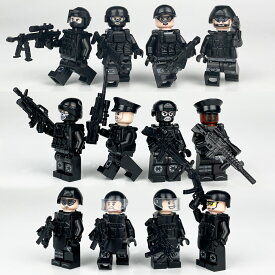 LEGO レゴ 互換 SWAT 特殊部隊 フル装備 大量武器パーツ ミニフィグ 12体セット