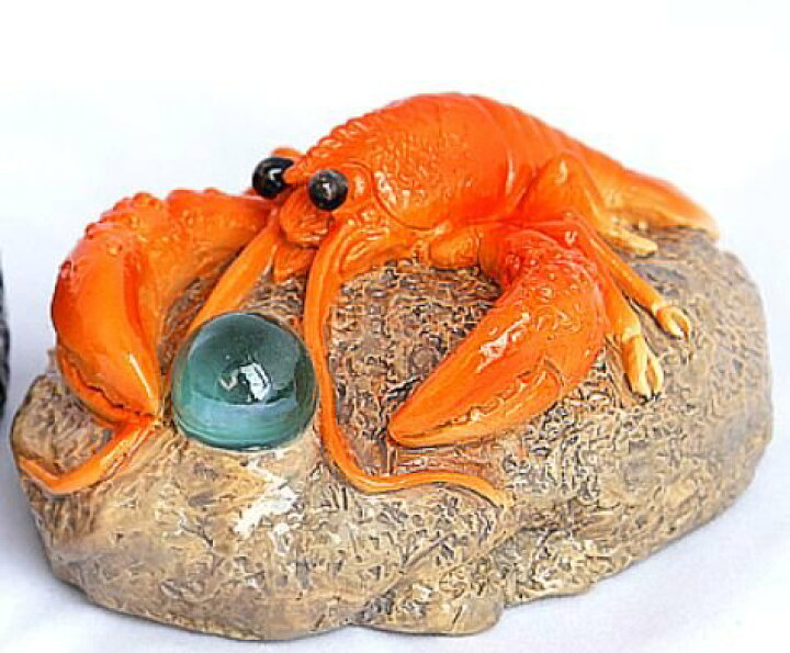 楽天市場 置物 茶寵 茶玩 中国茶道具 お湯をかけると色の変わる 石の上 ザリガニ モノッコ