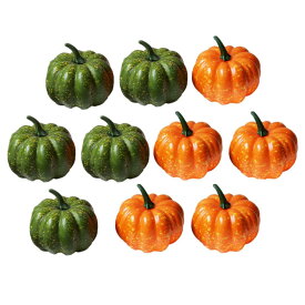 食品サンプル かぼちゃ 直径8cm オレンジ グリーン 10個セット ハロウィン
