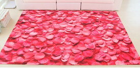 【50％OFF（半額）クーポン配布中】デザインマット 一面の薔薇 プリント (たくさんの花びら)