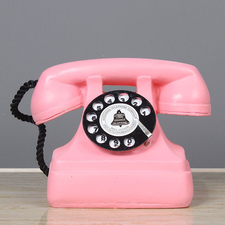 置物 ビンテージ風 レトロなピンクの電話機 | 輸入インテリア雑貨モノッコ