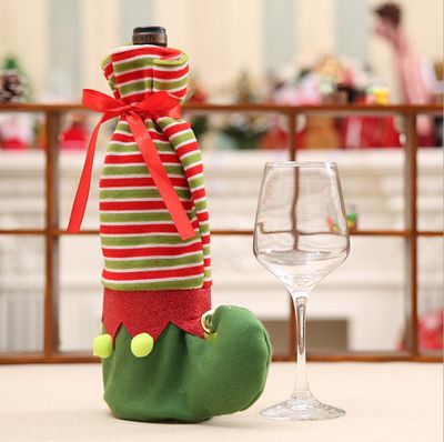 楽天市場】ワインボトルカバー クリスマスカラー ピエロの靴風 ブーツ