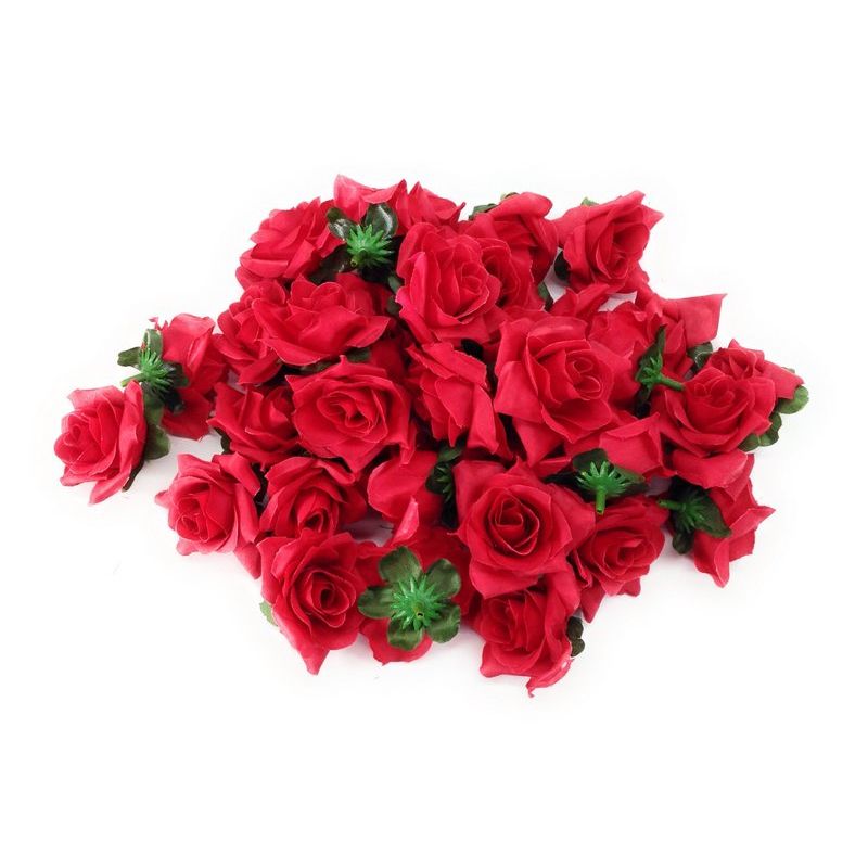 5％OFF インテリア パーティー 結婚式 手作り 美しい赤色の薔薇 造花 レッド 5センチ 花のみ 人気ブランドを 100個 バラ