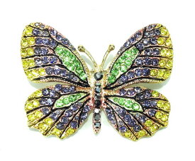 【50％OFF（半額）クーポン配布中】ブローチ 美しい リアルな蝶々 キラキラ