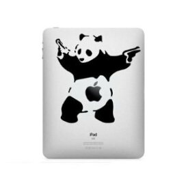 iPad ステッカー シール Panda with a Gun