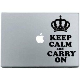 【50％OFF（半額）クーポン配布中】MacBook ステッカー シール KEEP CALM and CARRY ON (11インチ)