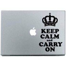 【50％OFF（半額）クーポン配布中】MacBook ステッカー シール KEEP CALM and CARRY ON (15インチ)