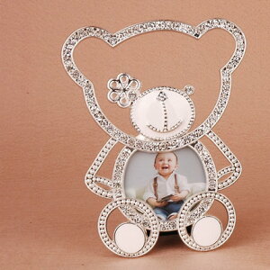 フォトフレーム かわいい熊ちゃんの形 ダイヤ風の装飾 子供 キラキラ