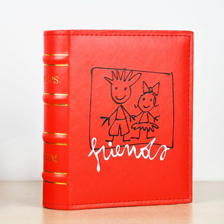 楽天市場 フォトアルバム 洋書風 男の子と女の子 手書き風イラスト Friends 大容量 手つなぎ 輸入インテリア雑貨モノッコ