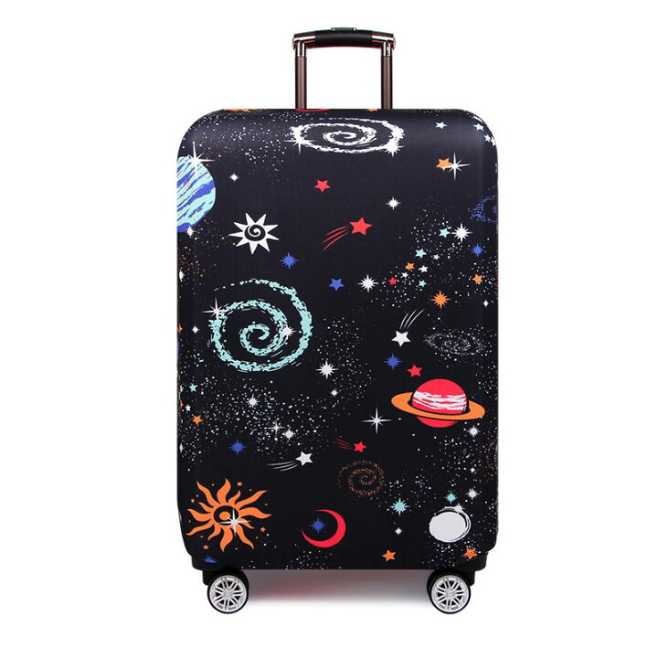 楽天市場 スーツケースカバー 宇宙空間 スター 惑星 イラストプリント柄 Lサイズ 送料無料 輸入インテリア雑貨モノッコ