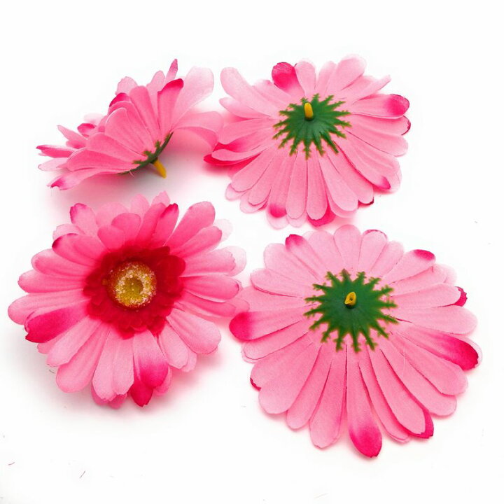 ガーベラ 造花 カラフル 花のみ 10センチ 27コ