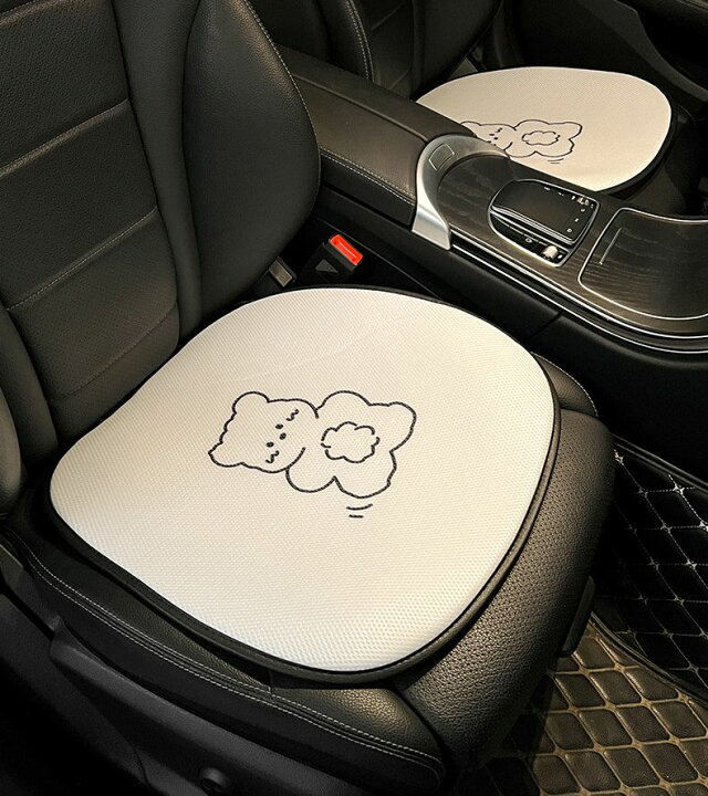 楽天市場 座布団 シート用マット 車用 クマのイラスト 漫画風 2枚セット 輸入インテリア雑貨モノッコ