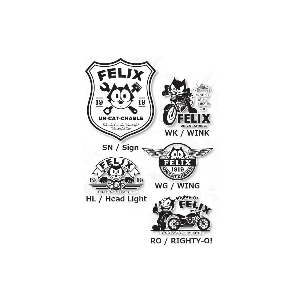 FELIXのバイク 車バージョン 日本最大のブランド UN-CAT-CHABLE アンキャッチャブル シリーズ フィリックス FELIX UN-CAT-CHABLEシリーズ Sticker ステッカー 転写タイプ Felix FEL-002 デコステッカー 76%OFF