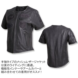 yfOi[WEBK㗝Xz fOi[ FR22SJ-9 fB[X  bVU[WPbg@LADIES' HALF SLEEVE MESH LEATHER JACKET DEGNER FR22SJ-9