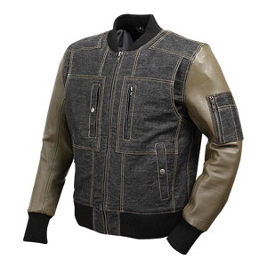 yfOi[WEBK㗝Xz fOi[ 19WJ-18 U[fjRrWPbg LEATHER DENIM COMBI JAKET EIEwveN^[W ubN-A[~[O[ S DEGNER 19WJ-18