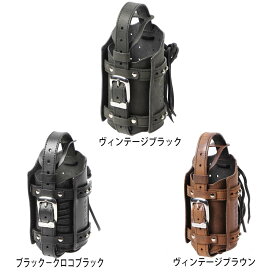 【当店在庫有★デグナーWEB正規代理店】 デグナー DH-5A ★ ガソリン携行缶ホルダー GASOLINE CAN HOLDER　高さ20~28cm 直径7.5~9.4cmが収納可能 バイク オートバイ ツーリング 革製 レザー アクセサリー DEGNER DH-5A