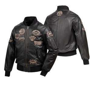 yfOi[WEBK㗝Xz fOi[ 23WJ-4 V[vU[MA-1WPbg SHEEP LEATHER MA-1 JACKET EIEw veN^[ Y ubN DEGNER 23WJ-4