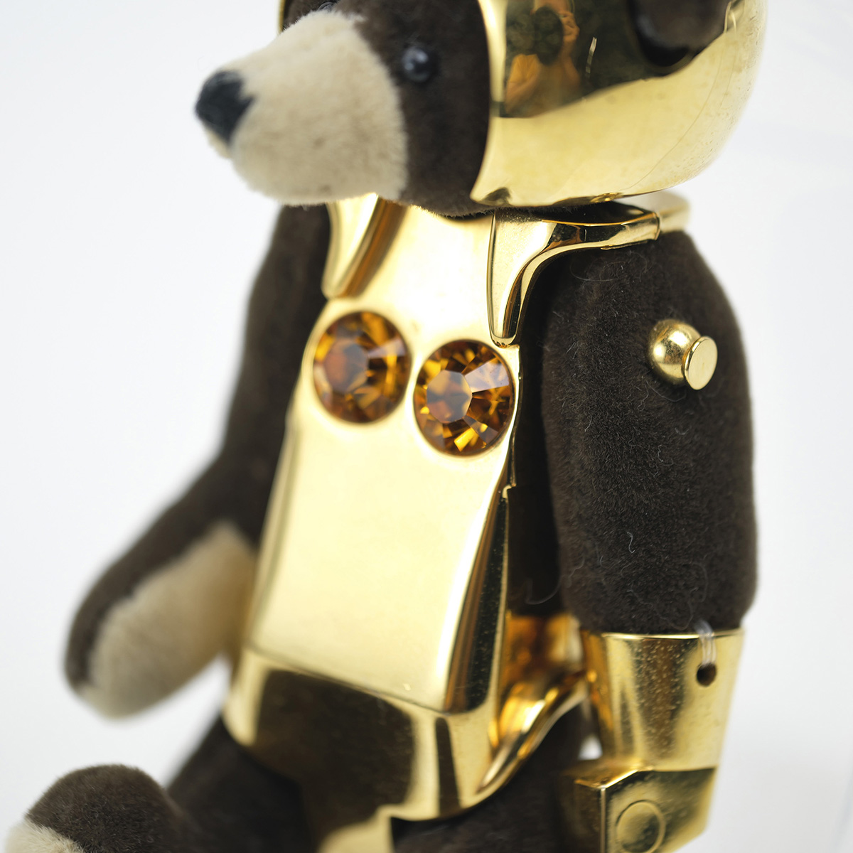 プラダ バッグチャーム ベアトリック クマ ロボット ブラウン×ゴールド-