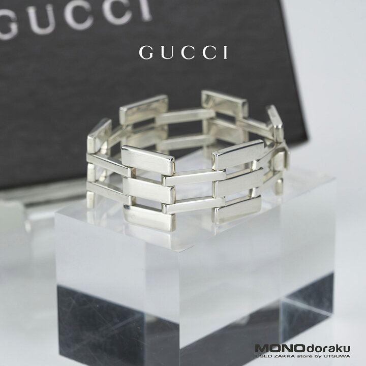 楽天市場】【箱付】グッチ GUCCI ブレスレット スターリングシルバー 