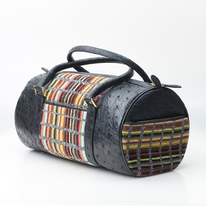 楽天市場】カラカラ オーストリッチ シェニール織 ボストンバッグ  