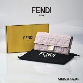 フェンディ FENDI 長財布 コンチネンタルウォレット フェンディグラフィ ピンクFFナッパレザー 8M0251 【中古】