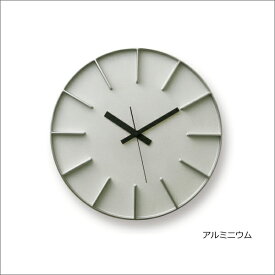 掛け時計 おしゃれ 壁掛け時計 ウォールクロック 掛時計 インテリア雑貨 北欧 シンプル かわいい 大きい 大型 アンティーク調 レトロ モダン ヴィンテージ調 クラシック ステップムーブメント ホワイト 白 アルミ( タカタレムノス Lemnos Edge Clock AZ-0115 )