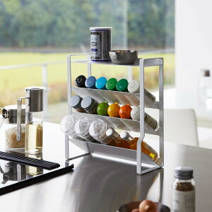 調味料ラック おしゃれ キッチンラック カウンター上 コンパクト 調味料収納 収納ラック 隙間収納 コンロ周り 棚 キッチン雑貨 北欧 シンプル towerシリーズ タワーシリーズ 公式 yamazaki ヤマ