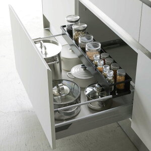 シンク下収納ラック おしゃれ 伸縮 キッチンラック 調味料ラック 引き出し 隙間収納 スライド式 スパイスラック 台所収納 キッチン収納 北欧 インテリア雑貨 タワーシリーズ towerシリーズ