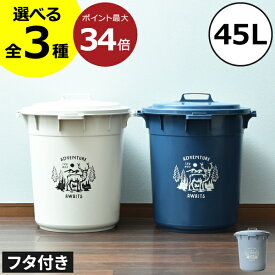 【全3種】ゴミ箱 45リットル 45L おしゃれ ダストボックス おむつ用 臭わない ふた付き リビング 大きい 大容量 ペットボトル ペット いたずら 防止 生ゴミ用 屋外用 外置き 密閉 蓋付き 北欧 缶 ビン 中身 見えない 防臭 大きめ バケツ型( 平和工業 丸型カラーペール )