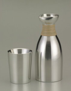 【桐箱入】大阪錫器 上燗セット上燗徳利【1.4】 上燗コップ【三杯七勺】【送料無料】※名入不可※【錫タンブラー 錫製品 ビールジョッキ ぐい呑み タンブラー 錫器 茶筒 酒器】退職祝