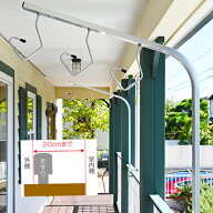 トヨトミの組立 洗濯物干し ベランダ手すり固定 物干し台+取り付け金具付き(4つ穴6枚特長ボルト)左右2本1…