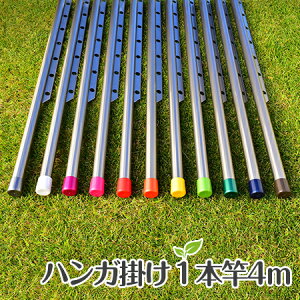 物干し竿 4m 便利なハンガー掛け付き シャンパンゴールド色 ダイヤモンダカット サビない おしゃれなハンガー 物干し 屋外 ベランダに最適な 洗濯物干し 【日本製】 【メーカー1年保証】